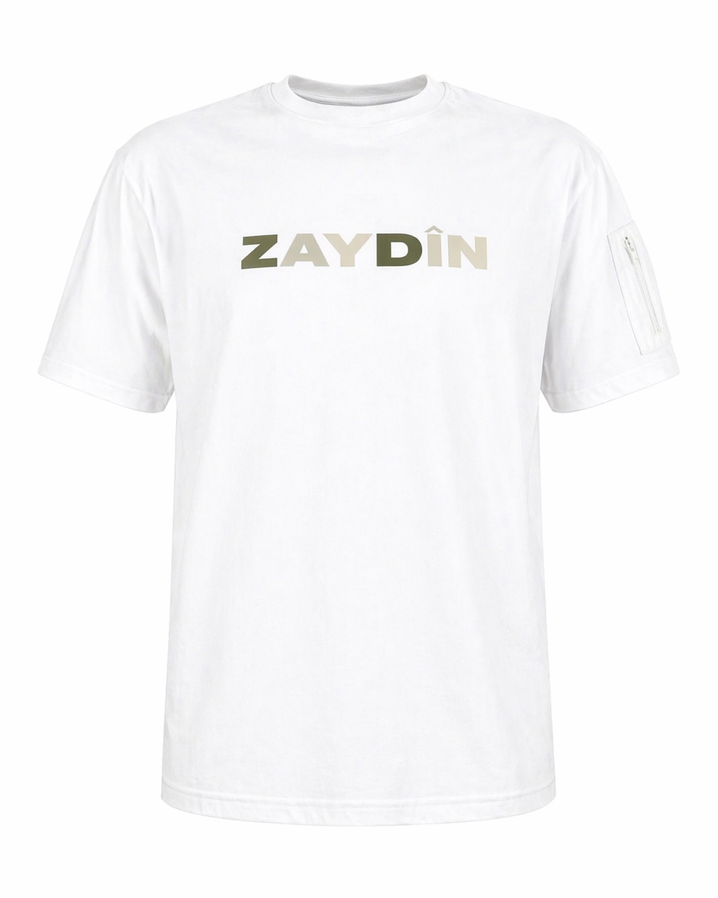 T shirt Original ZAYDÎN blanc de face 100% coton ultra confortable 