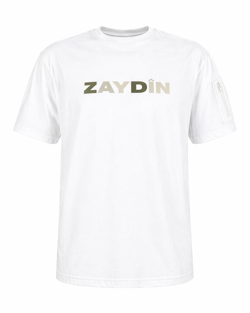 T shirt Original ZAYDÎN blanc de face 100% coton ultra confortable 