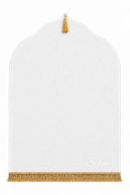 Tapis de prière blanc Dini ultra confortable personnalisé en blanc