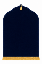 Tapis de prière bleu marine Dini ultra confortable 