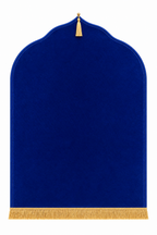 Tapis de prière bleu roi Dini ultra confortable 