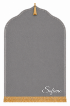 Tapis de prière gris Dini ultra confortable personnalisé en gris