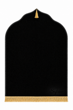 Tapis de prière noir Dini ultra confortable personnalisé en noir