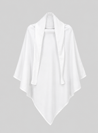Zoom sur le khimar blanc en soie de medine
