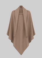 Zoom sur le khimar marron clair en soie de medine