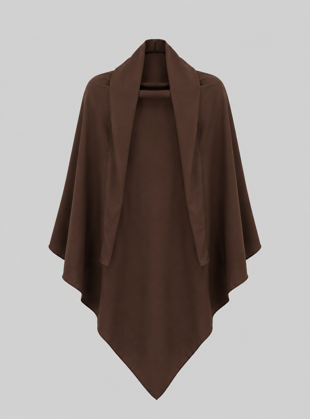 khimar marron en soie de medine