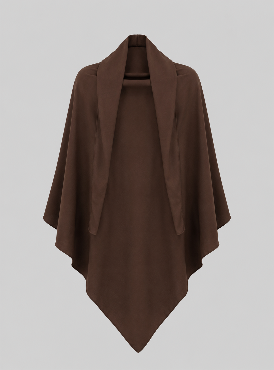 khimar marron en soie de medine