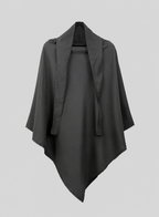 khimar noir en soie de medine