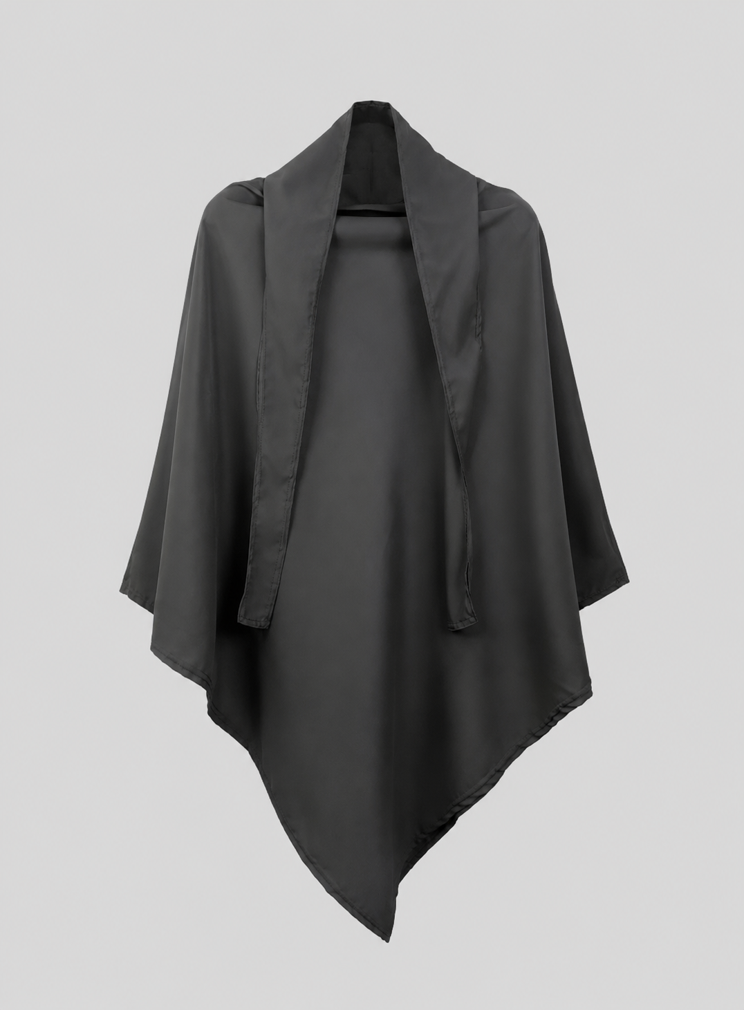 khimar noir en soie de medine