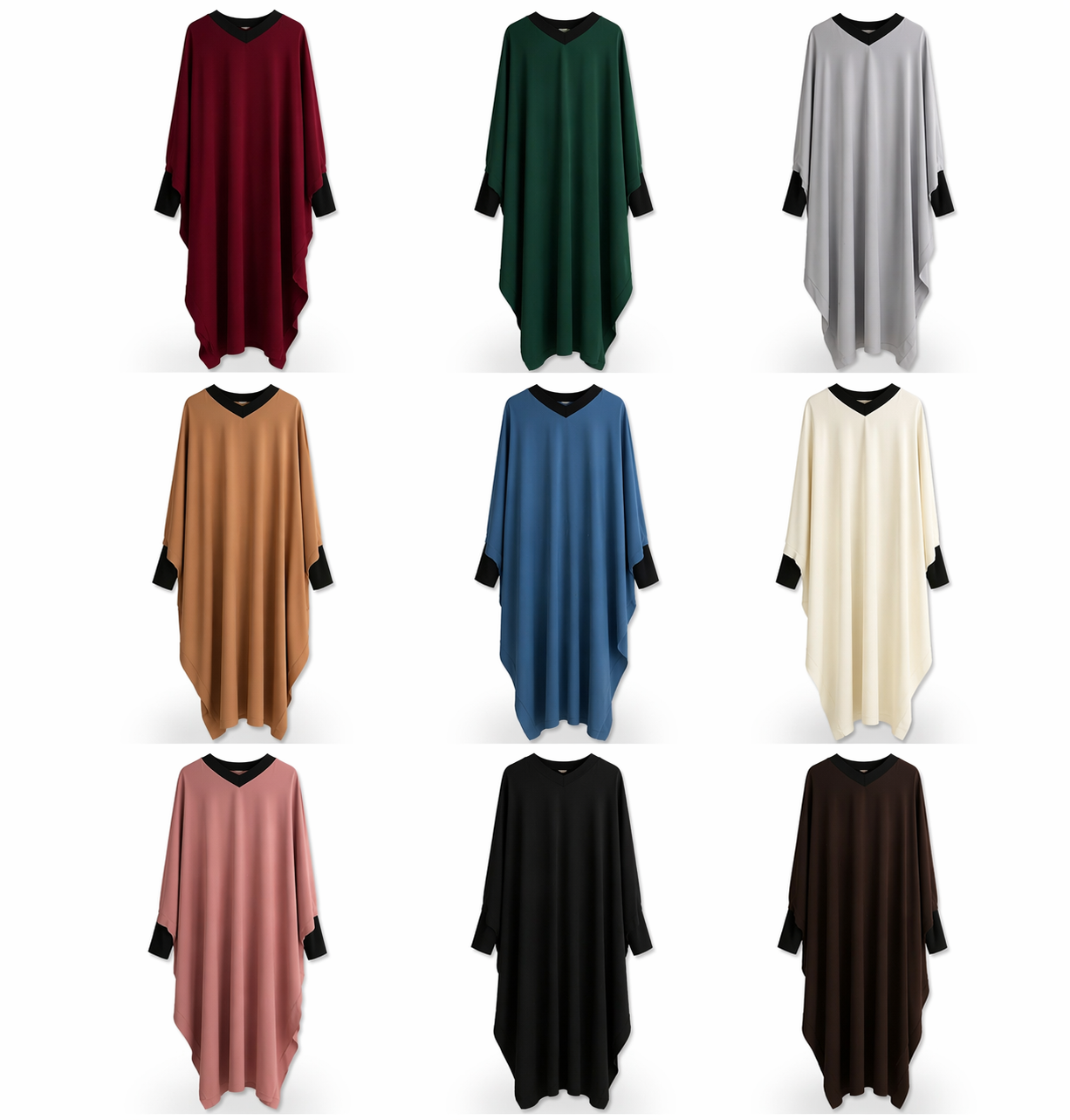 photos de 9 abayas toutes les couleurs 